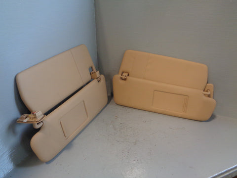 Porsche Cayenne 958 92A Sun Visors Pair in Beige Illuminated 2011 to 2018