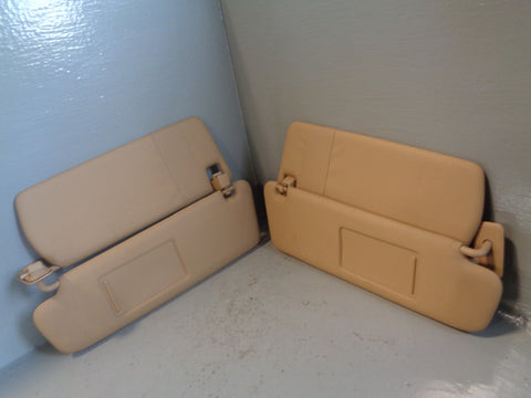 Porsche Cayenne 958 92A Sun Visors Pair in Beige Illuminated 2011 to 2018