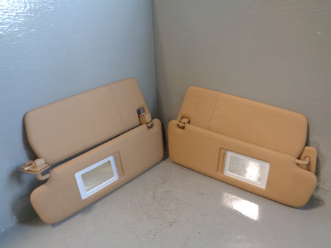 Porsche Cayenne 958 92A Sun Visors Pair in Beige Illuminated 2011 to 2018