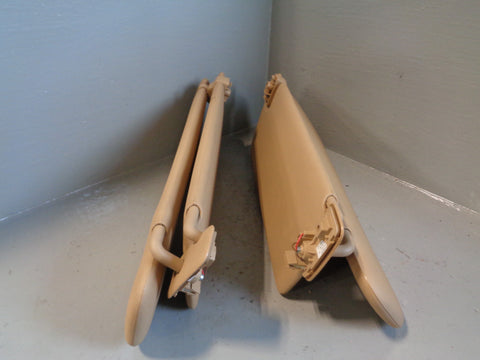 Porsche Cayenne 958 92A Sun Visors Pair in Beige Illuminated 2011 to 2018