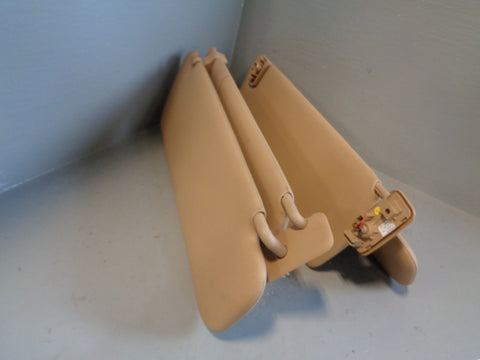 Porsche Cayenne 958 92A Sun Visors Pair in Beige Illuminated 2011 to 2018