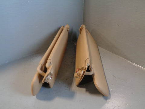 Porsche Cayenne 958 92A Sun Visors Pair in Beige Illuminated 2011 to 2018