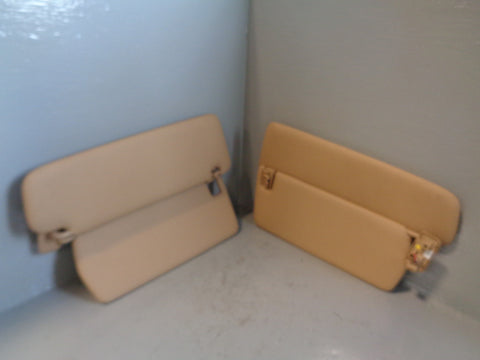 Porsche Cayenne 958 92A Sun Visors Pair in Beige Illuminated 2011 to 2018