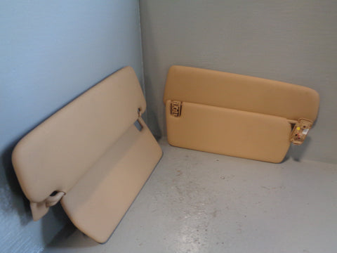 Porsche Cayenne 958 92A Sun Visors Pair in Beige Illuminated 2011 to 2018