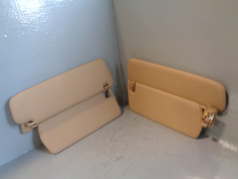 Porsche Cayenne 958 92A Sun Visors Pair in Beige Illuminated 2011 to 2018