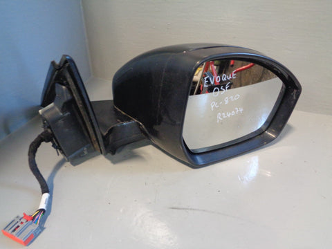 Range Rover Evoque Door Mirror Off Side Right Power Fold Black 2011 to 2018