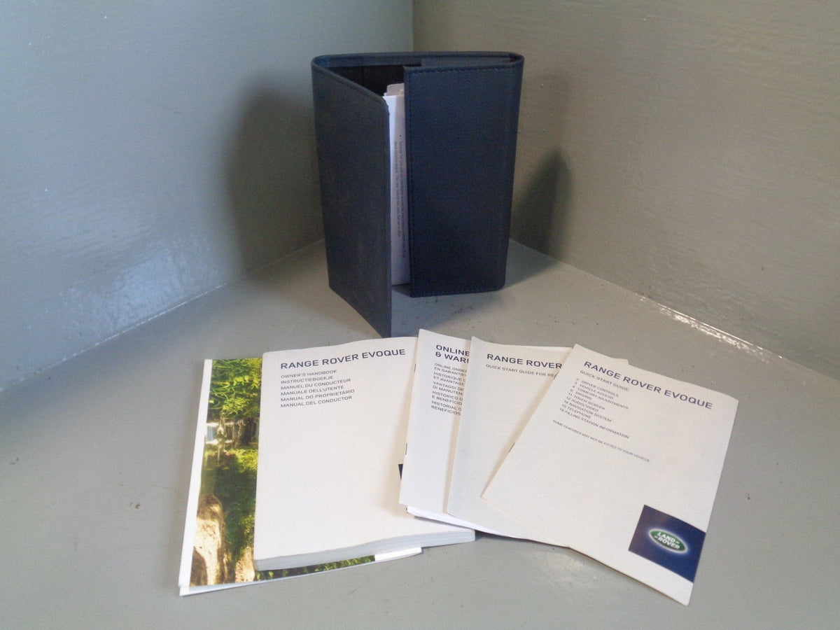 Range Rover Evoque Handbook User Manual in Wallet L538 2011 to 2018