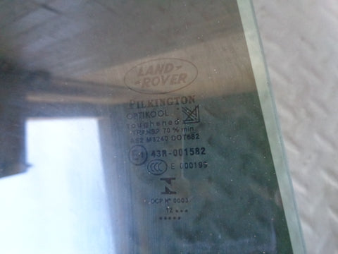 Range Rover Sport Glass Rear Door Window Off Side Tinted 2005 to 2013 L07055