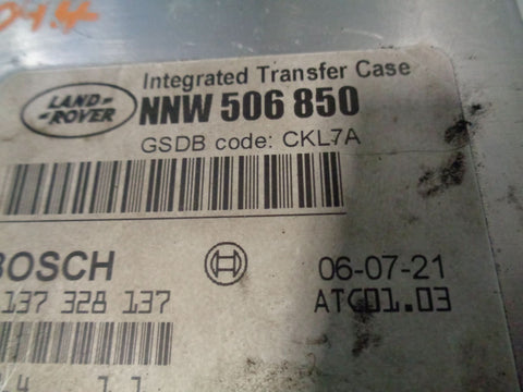 Transfer Case Module ECU NNW506850 Land Rover Discovery 3 Range Rover Sport