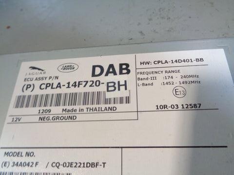Range Rover Sport DAB Radio Module CPLA-14F720-BH L320 2009 to 2013