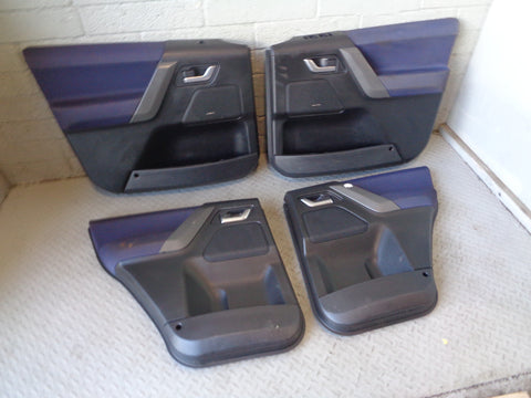 Freelander 2 Door Cards Set of 4 in Blue Cloth Land Rover 2006 to 2011 R06055