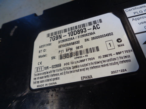 Freelander 2 Bluetooth Telephone Control Module 7G9N-10D893-AC Land Rover