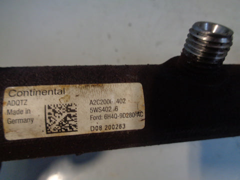 TDV8 3.6 Fuel Rail Range Rover L322 and Sport L320 6H4Q-9D280-AC Near Side