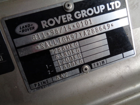 Discovery 2 Slam Front Panel Blenheim Silver Land Rover 1998 to 2002 R18044