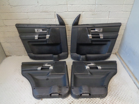 Discovery 4 Door Cards Black Set of 4 Silver Trim Land Rover 2009 to 2013 L22015