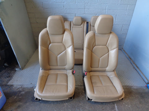 Porsche Cayenne 958 92A Seats Set of 5 in Beige Electric Adjust 2011 to 2014