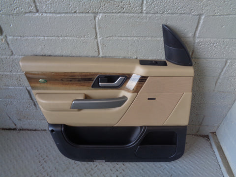 Range Rover Sport Door Cards in Beige with Wood Trim L320 2005 to 2009 K03035