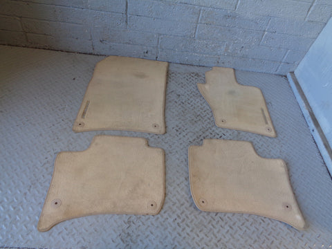 Porsche Cayenne 958.1 92A Mats Set of 4 Carpets in Beige 2011 to 2014