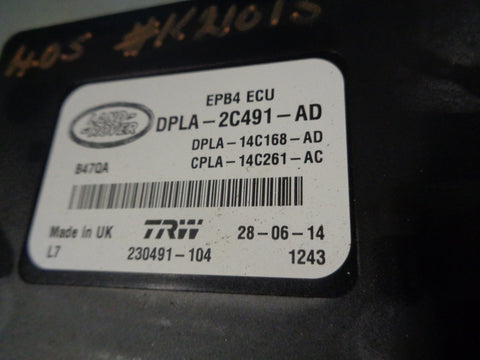 Range Rover L405 Handbrake Control Module DPLA-2C491-AD 2013 to 2017