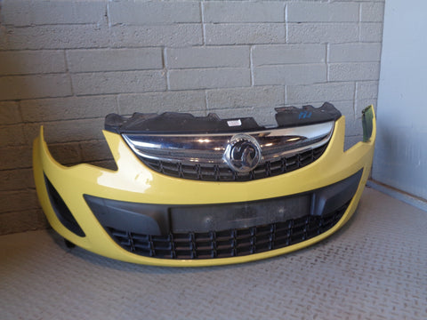 Vauxhall Corsa D Bumper Front Sunny Melon Yellow 40Q Facelift 2010 to 2014