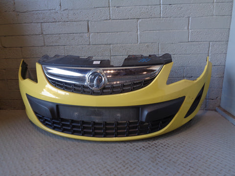 Vauxhall Corsa D Bumper Front Sunny Melon Yellow 40Q Facelift 2010 to 2014