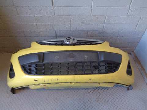 Vauxhall Corsa D Bumper Front Sunny Melon Yellow 40Q Facelift 2010 to 2014