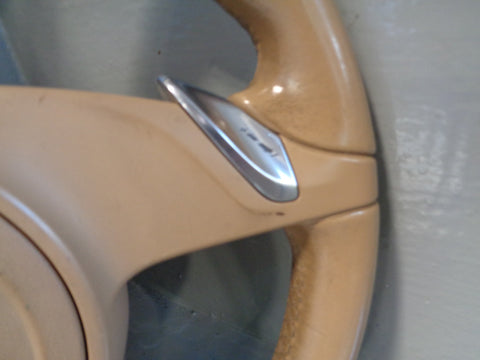 Porsche Cayenne 958.1 92A Steering Wheel Tiptronic in Beige Leather 2011 to 2014