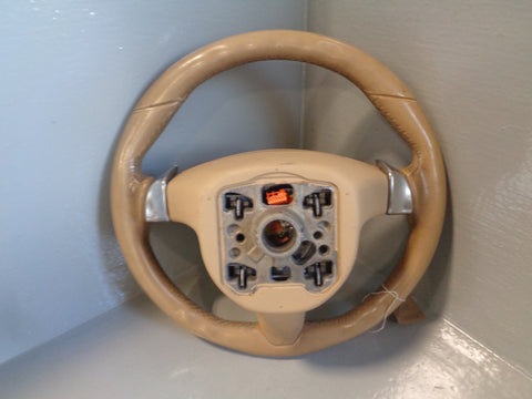 Porsche Cayenne 958.1 92A Steering Wheel Tiptronic in Beige Leather 2011 to 2014