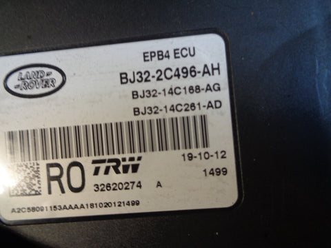 Range Rover Evoque Electric Parking Handbrake Module BJ32-2C496-AH 2011 to 2018