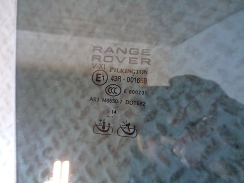 Range Rover L405 Window Glass Double Glazed Off Side Rear Right 2013 to 2017