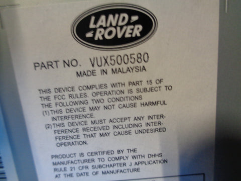 Range Rover Sport Radio CD Player Head Unit VUX500580 L320 2005 to 2009