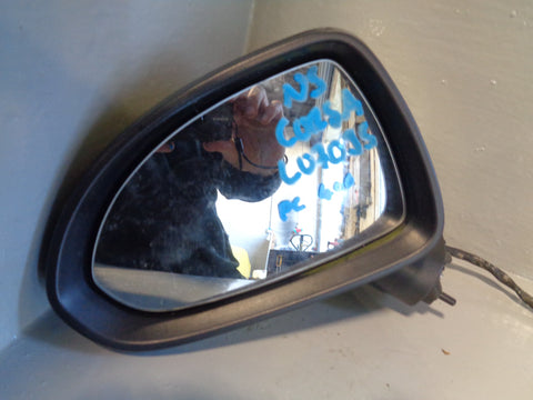 Vauxhall Corsa D Near Side Door Mirror Yellow Passenger Left 2006 to 2014