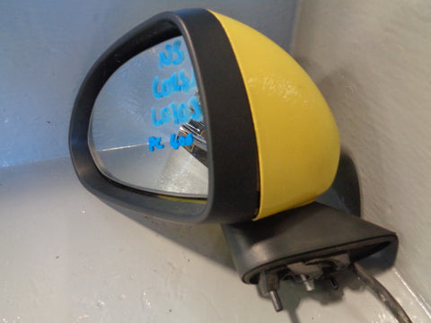 Vauxhall Corsa D Near Side Door Mirror Yellow Passenger Left 2006 to 2014