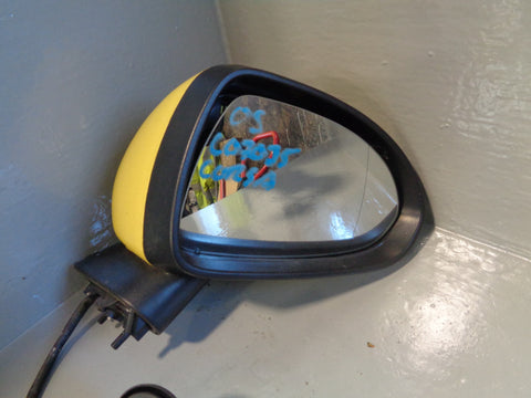 Vauxhall Corsa D Off Side Door Mirror Yellow Drivers Right 2006 to 2014