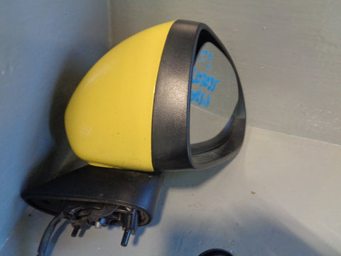 Vauxhall Corsa D Off Side Door Mirror Yellow Drivers Right 2006 to 2014