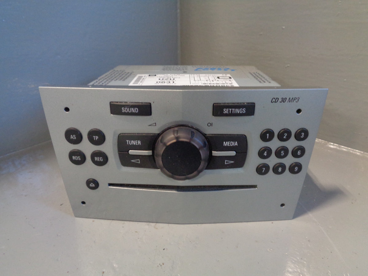 Vauxhall Corsa D CD30 Radio CD Clock Display Unit MP3 Silver 13440631 13373979