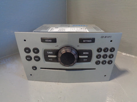 Vauxhall Corsa D CD30 Radio CD Clock Display Unit MP3 Silver 13440631 13373979