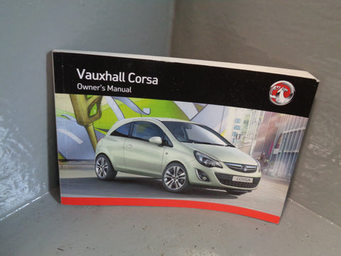 Vauxhall Corsa D FACELIFT Handbook Owners Manual with Wallet 2010 to 2014