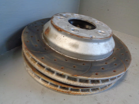 Porsche Cayenne 958 92A Brake Discs Rear Pair Vented and Drilled 2011 to 2018
