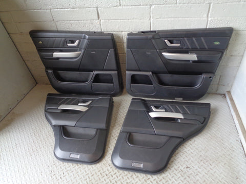 Range Rover Sport Door Cards in Black with Black Leather 2005 to 2009 L17035
