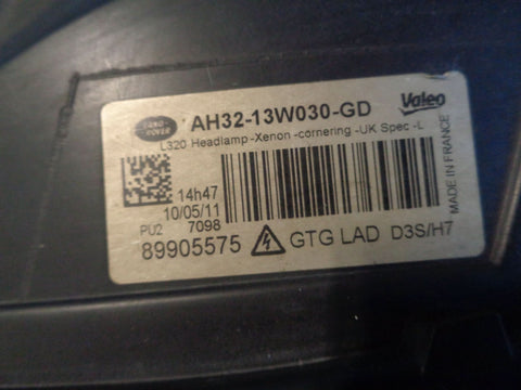 Range Rover Sport Headlight Near Side Front Xenon LED L320 AH32-13W030-GD
