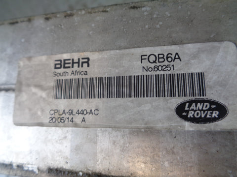 Range Rover L405 Intercooler Radiator 3.0 TDV6 CPLA-9L440-AC 2013 to 2017