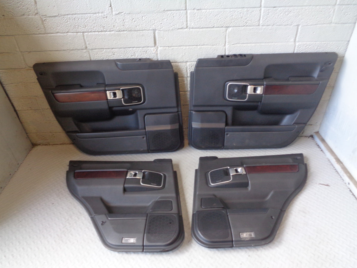 Range Rover L322 Door Cards x 4 in Black Wood Trim Facelift 2009 to 2013 R24065