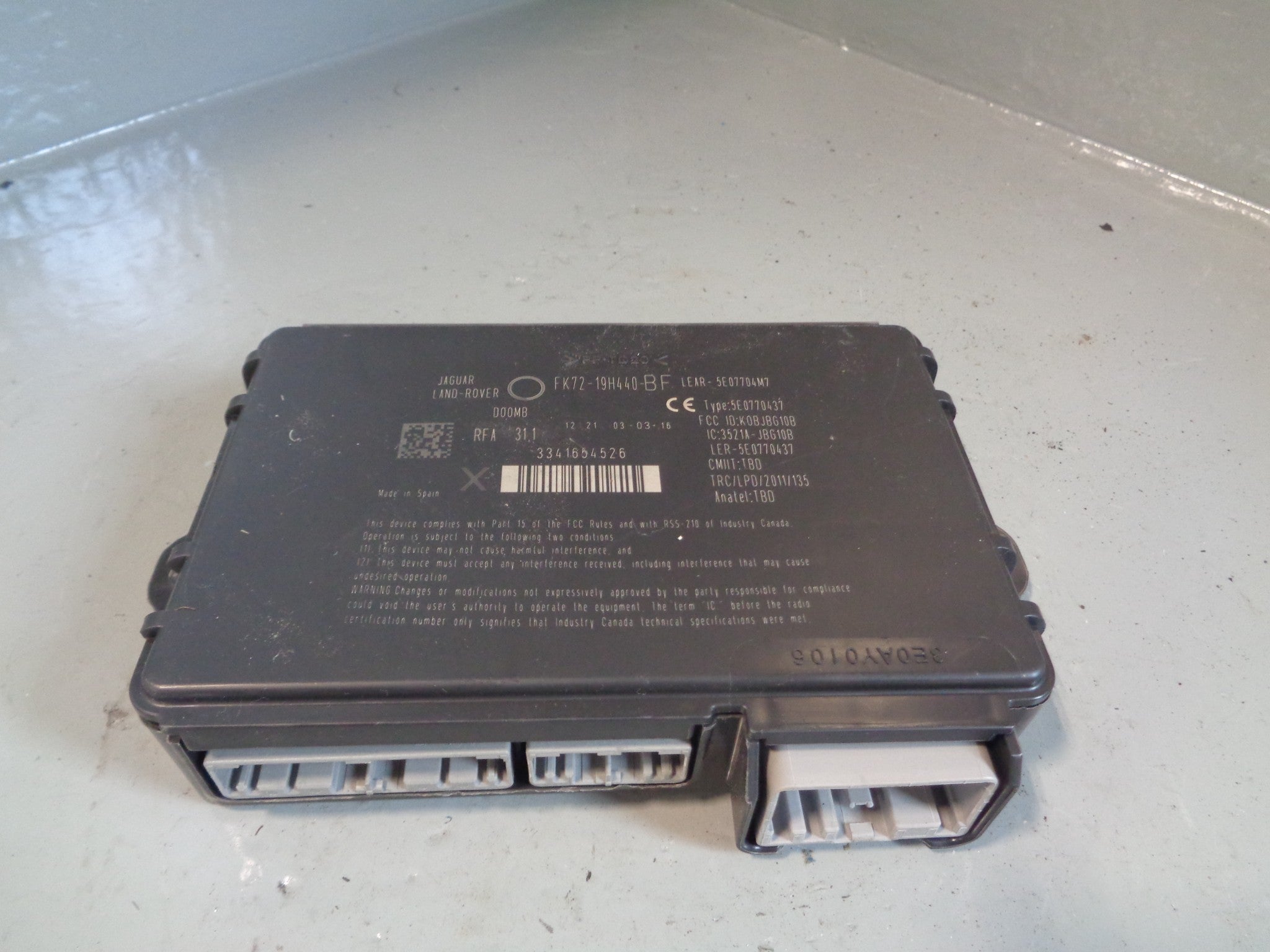 Range Rover Evoque Keyless Entry Module FK72-19H440-BF L538 2011 to 20 ...