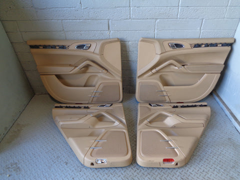 Porsche Cayenne 958 92A Door Cards Set of 4 in Beige 2011 to 2018 L25035