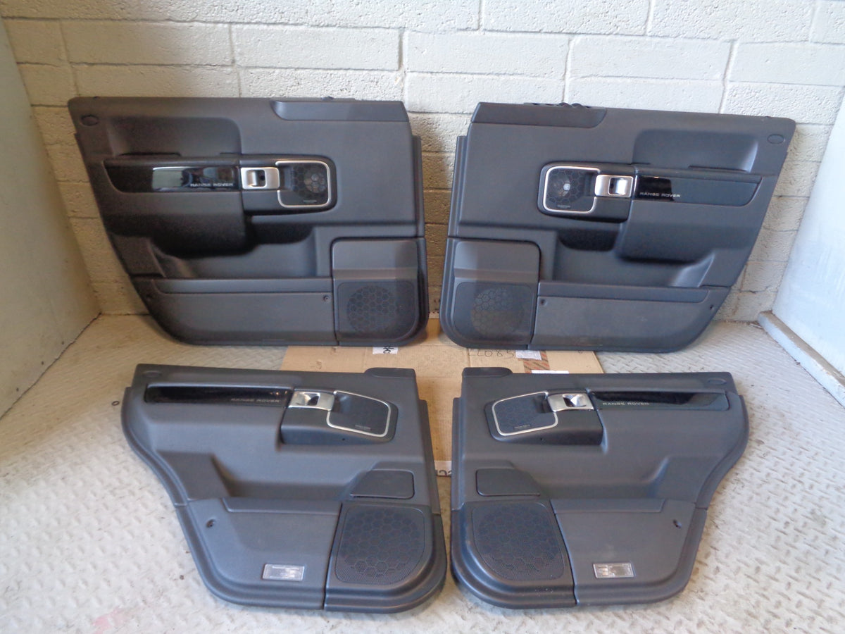 Range Rover L322 Door Cards x 4 in Gloss Black Trim Facelift 2009 to 2013 L24045
