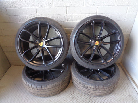 Porsche Cayenne 958 92A Alloy Wheels and Tyres Turbo 22" Set of 4 2011 to 2018