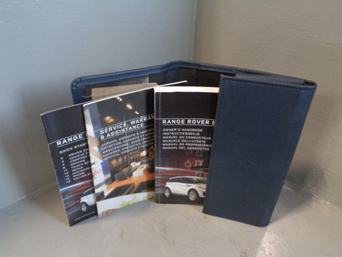 Range Rover Evoque Handbook User Manual in Wallet L538 2016 to 2018 L22055