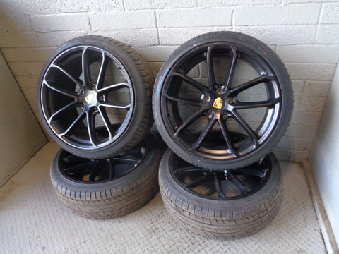 Porsche Cayenne 958 92A Alloy Wheels and Tyres Turbo 22" Set of 4 2011 to 2018