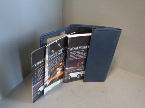 Range Rover Evoque Handbook User Manual in Wallet L538 2016 to 2018 L22055